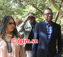 Youssou Ndour au Parc de Hann avec son épouse Aïda Coulibaly