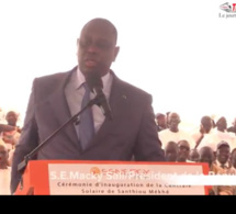 Macky Sall à Santhiou Mékhé : Ndeysann, des gens vont encore pleurer et dire que le Président est en campagne, mais je vais continuer de plus belle les inaugurations"