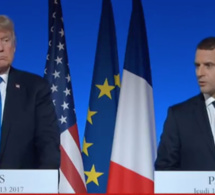 Trump et Macron face à la presse à l'Elysée