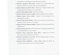 Nouveau gouvernement : 39 ministres dont 3 délégués et 8 femmes