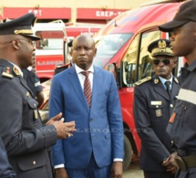 La visite de Aly Ngouille Ndiaye, ministre de l'Intérieur à la Caserne des Sapeurs Pompiers