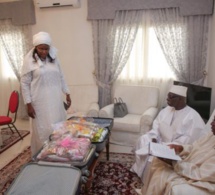 Le Président Macky SALL et son épouse Marième Faye Sall, et Khalif Général des Tidianes en …