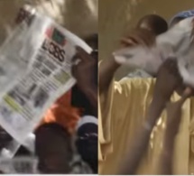 Touba : Des maîtres coraniques déchirent le journal L’Obs et menacent Mamadou Mouhamed NDIAYE…. (Vidéo)