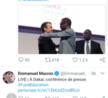 Emmanuel Macron séduit par la prestation de Youssou Ndour regardez son message dans tweter