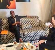 Youssou Ndour en compagnie de son ami Momar Dieng , avec le Ministre de la de la Coopération au développement Belge Alexander de Croo…