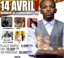 Concert exceptionnel samedi 14 Avril à Dakar avec pour la première fois la star nigérienne TEKNO en concert live au Monument de la Renaissance africaine.