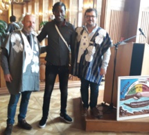 Mame Goor à Nantes avec le Maire de Rufisque Daouda Niang pour la coopération des deux villes Nantes et Rufisque.