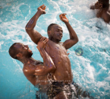 Séance de récupération en piscine avec Sadio Mané