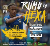 Un bar brésilien promet une tournée générale à chaque chute de Neymar