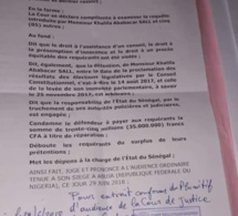 Khalifa Sall gagne son procès contre l'État du Sénégal devant la Cour de justice de la Cedeao (document)