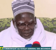 Audio : communiqué du Khalife général des Mourides destiné à l’ensemble des Talibés