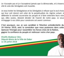 URGENT - Khalifa Sall franchit le Rubicon : "Je suis candidat à l'élection présidentielle du 24 février 2019"