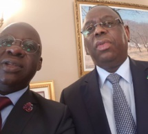 Le président Macky Sall en audience avec le président Mbagnick Diop du MDES.