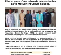 "GUEUM SABOPP" Mise en place d'unecellule de communication.