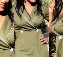 La belle Merry Beye Diouf de la Tfm très classe dans sa robe de couleur militaire