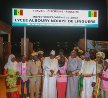 Photos : Macky Sall inaugure la route Touba - Dahra - Linguère et le lycée Alboury Ndiaye de Linguère