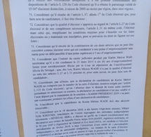 Rejet des candidatures de Khalifa Sall et de Karim Wade: Voici les motifs avancés par le Conseil Constitutionnel