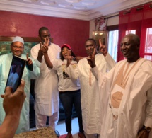 Madame Mari Lo du Mouvement Dakar avec Macky entourée du DC de Macky Sall Omar Youm et duministre Cheikh Mbacké Sakho.