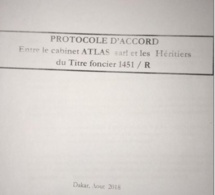 Protocole d'accord entre le cabinet ATLAS sarl et les Héritiers du titre foncier 1451/R (documents) Facebook  Google +  Pinterest