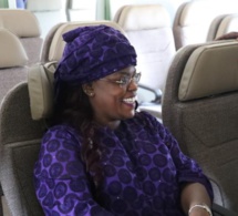 Réception de L’Airbus A330 Neo à l’Aéroport International Blaise Diagne: Marième Faye Sall toute souriante