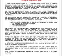Encore des perturbations dans la distribution de l’eau