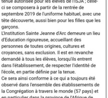 Scandale à Dakar : L’institut Jeanne d’arc de Dakar interdit aux élèves voilées de rentrer dans l’Etablissement ( Preuve )