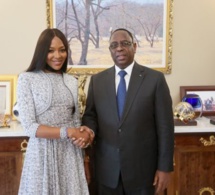 Naomi Campbell reçue par Macky Sall après avoir célébré son anniversaire au Sénégal