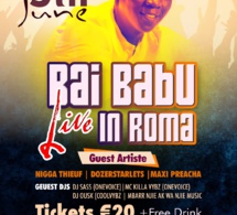 SPÉCIAL KORITÉ: BAI BABOU VOUS DONNE RENDEZ-VOUS LE 05 JUIN À ROME, LE 07 ET LE 08 JUIN EN ALLMENGNE