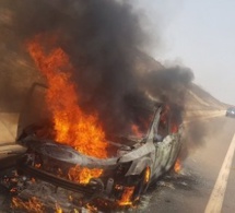Autoroute à péage : encore une voiture qui prend feu