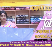 COLLECTION TABASKI: UNIVERS PLUS N°1 EN BAZIN RICHE BIO MARQUE ALLMANDE DIERIG VOUS ATTEND À L'AVENUE LAMINE GUEYE SANDAGA