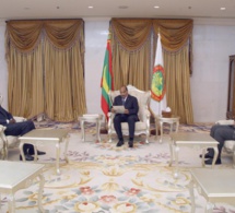 Le Ministre des Affaires Étrangères et des Sénégalais Monsieur Amadou BA a été reçu  par le Président de la République Islamique de Mauritanie .