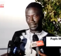 Le jeune percussionniste Papis Morin Mbaye alias PMP face à la presse pour présenter son produit.