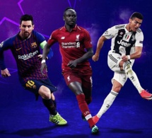 Sadio Mané nommé parmi les trois prétendants au titre de meilleur attaquant de la dernière édition de UEFA Champions League. avec Lionel Messi et Cristiano Ronaldo