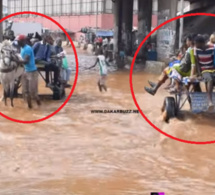 Tuyau endommagé , stagnation des eaux pluviales, charrettes et motos arrêtés par la police…Croisement Cambéréne, un croisement de calvaire, les passagers réagissent