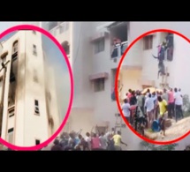 Violent incendie à ouest foire :L’immeuble d’un internat ravagé, Des femmes sautent du 2e étage