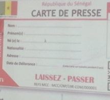 Code de la presse: Des Specimens de la carte Nationale de Presse présentés aux journalistes