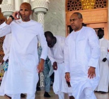 Le Président de la CAF en visite à la Mosquée Massalikoul Jinaan… en compagnie de Diomansy Kamara