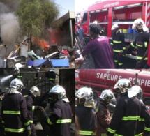 Vidéo – Incendie à Petersen: Les pompiers mobilisent 40 éléments,3 engins et 6 véhicules