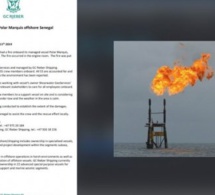 [Document] Pétrole et gaz: Un navire de sismique prend feu au large du Sénégal