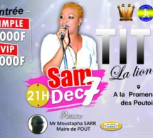 TOURNÉE NATIONALE: TITI, la lionne à POUT ce 07 Décembre, 14 à Bambilor, 21 à Linguére et 11 Janvier à Dara Djolof