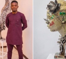Abinoro Collins: Le Nigérian qui réalise d’incroyables sculptures grandeur nature avec des cuillères
