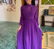 Aicha Ballago Seck s’affiche à nouveau dans une robe de princesse et illumine la toile