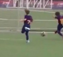 A 7 ans, Thiago, le fils de Messi, inscrit son premier but pour le Barça