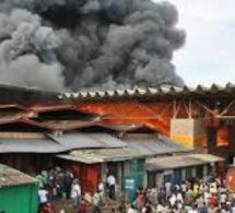 Vidéo-Nouvel incendie au marché central de Thiès : 4 cantines consumées