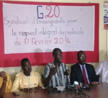 Education: Le G20 entame son mouvement d’humeur demain jeudi