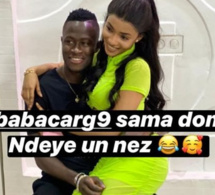 Voici Babacar Gueye l’attaquant sénégalais en toute complicité avec son épouse Racky Aidara