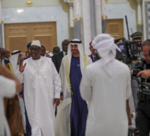 Voyage officiel du Président Macky SALL à Abu Dhabi, rencontre au Palais Qasr el Watan.