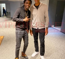 Voici le Faramaren Waly Seck à la rencontre de la star du NBA Scotie Pippen le coéquipier de Micheal Jordan