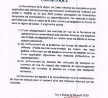Coronavirus : Les mesures de restrictions renforcées à Dakar