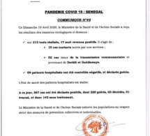 17 nouveaux cas dont 2 transmissions communautaires à Derklé et Guédiawaye ( Sénégal )